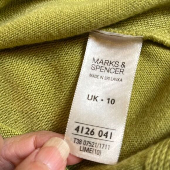Marks & Spencer Sweater Tunic/ Peplum Cut in Green Women's Size Small - Picture 7 of 10